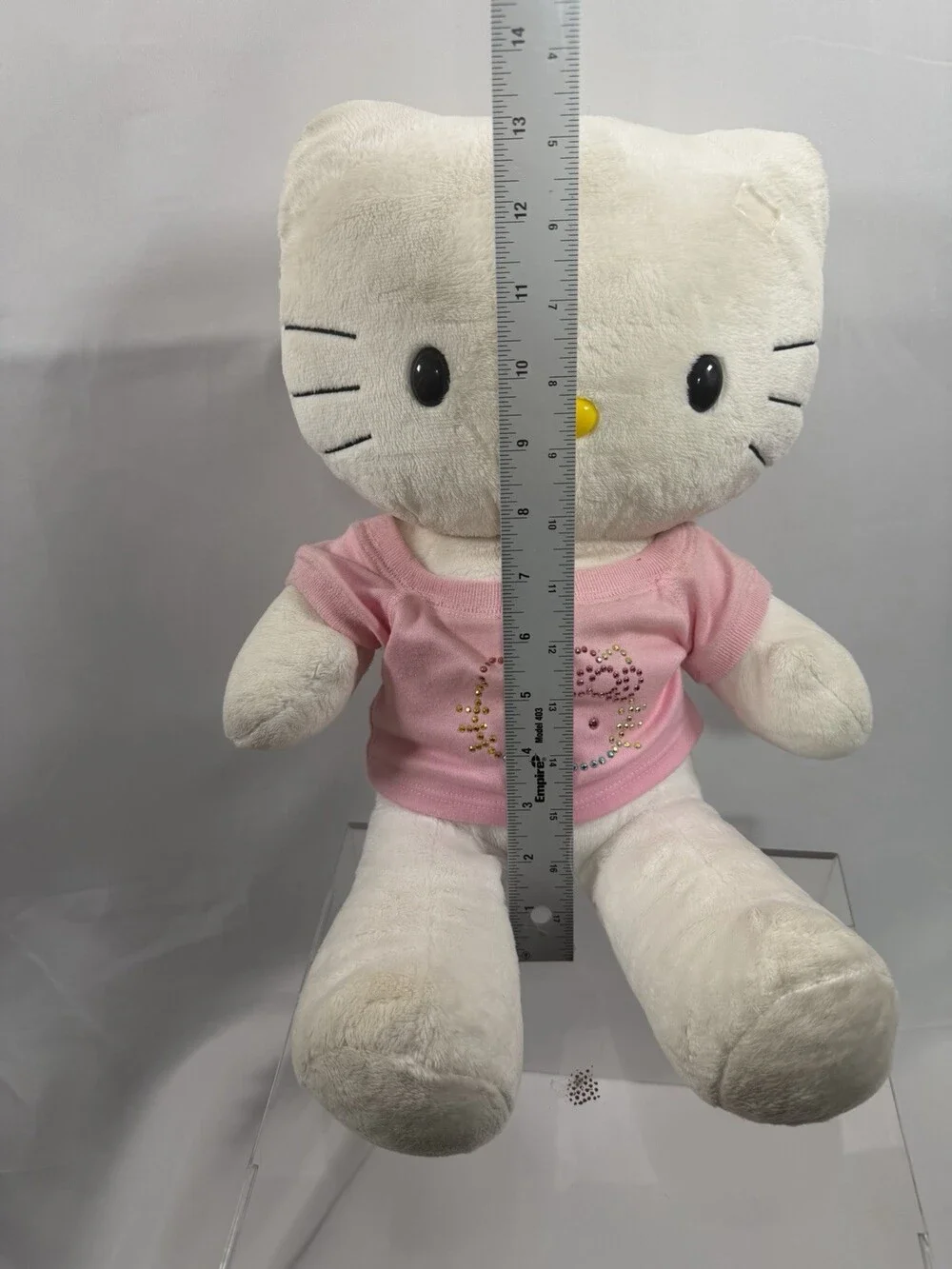 Build A Bear Sanrio Hello Kitty White Plush with Pink Bow 18” BAB w Pink T-Shirt